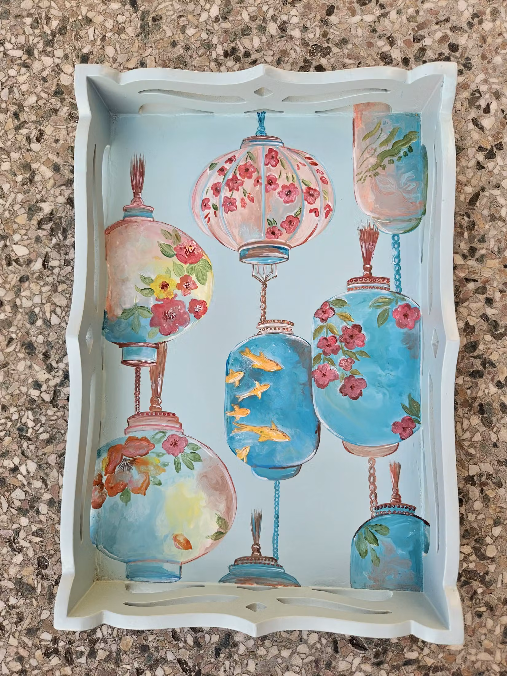Rêveuse hand-painted detail, studio photograph 21